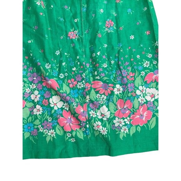 Vintage Green Sleeveless Floral Dress by  KOMAR-size M-GREAT! - Picture 4 of 6
